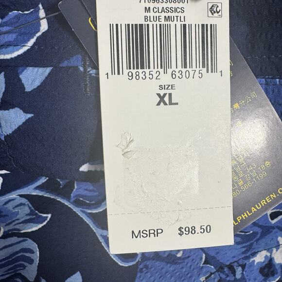 Polo Ralph Lauren Men's XL Blue Multi Colors Polo Swim Trunks - Picture 7 of 9